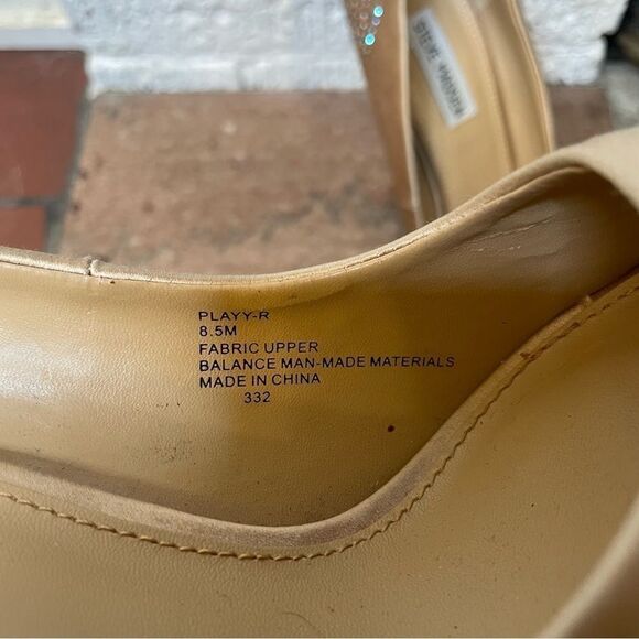 Steve Madden Cream Heels with Rhinestone Embellishments - Picture 10 of 13